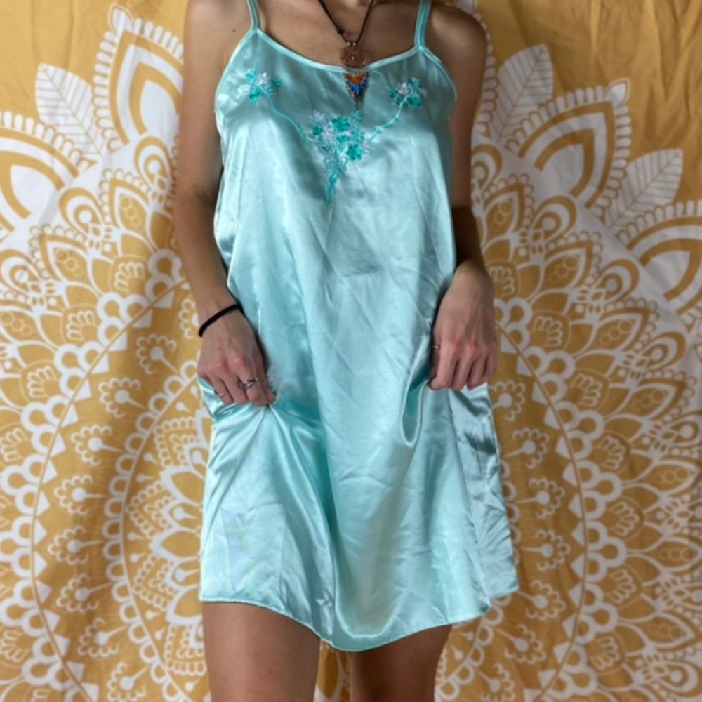Silk lingerie slip dress